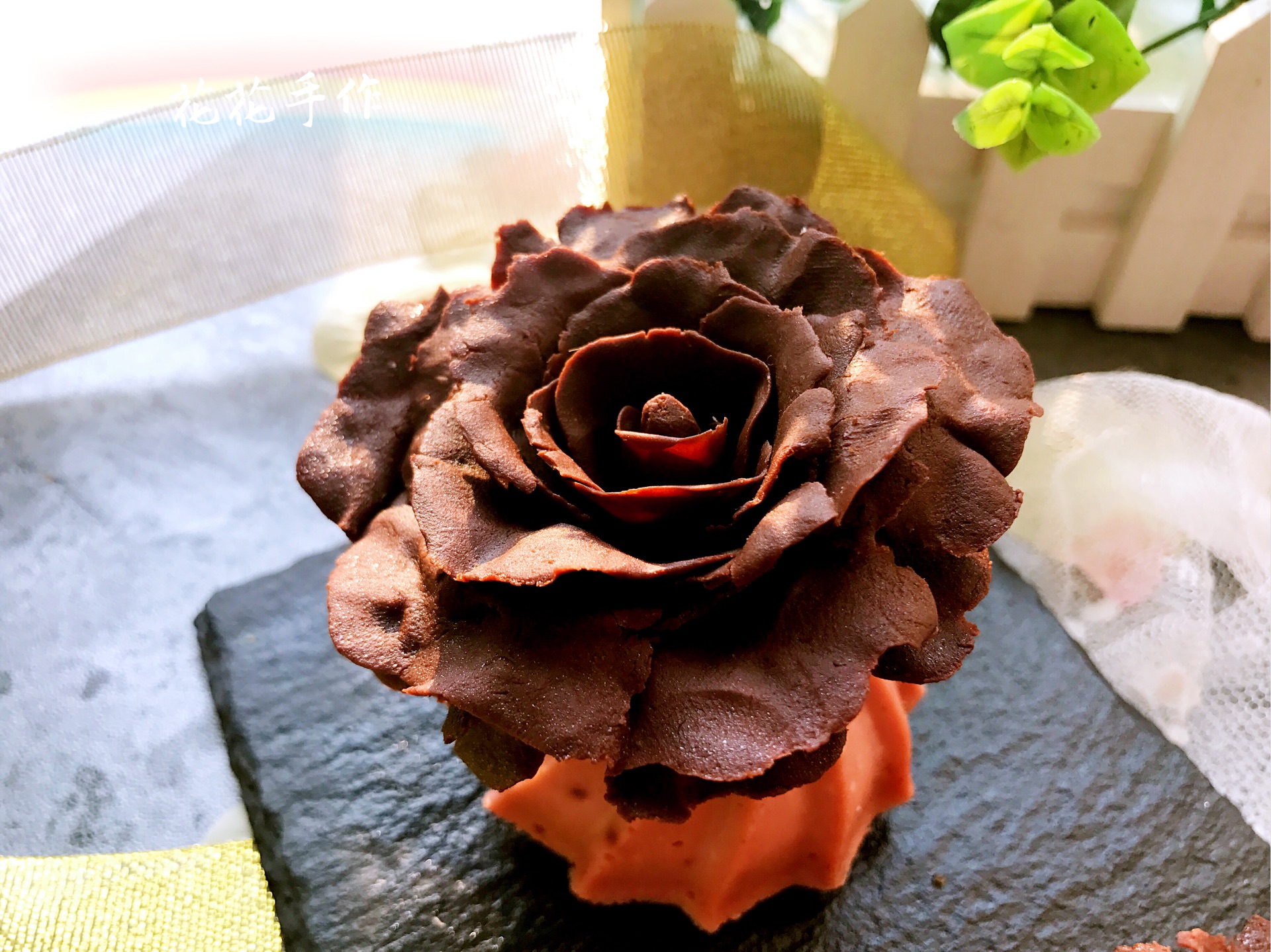 玫瑰花巧克力蛋糕图片素材-编号38375179-图行天下