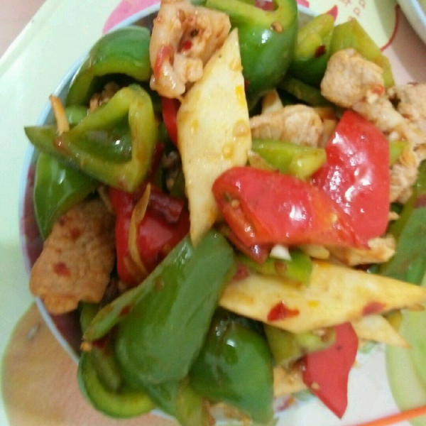 菜椒炒麻山药