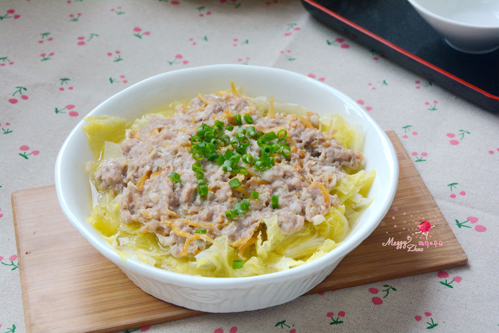 清蒸猪肉银鱼白菜