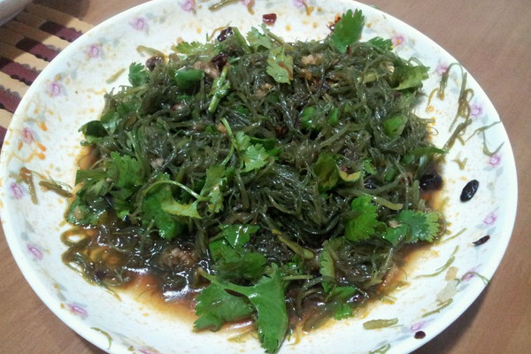 凉拌海发菜的做法