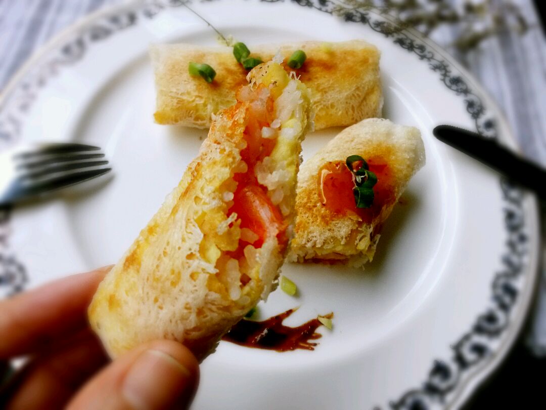 鲜虾米饭卷