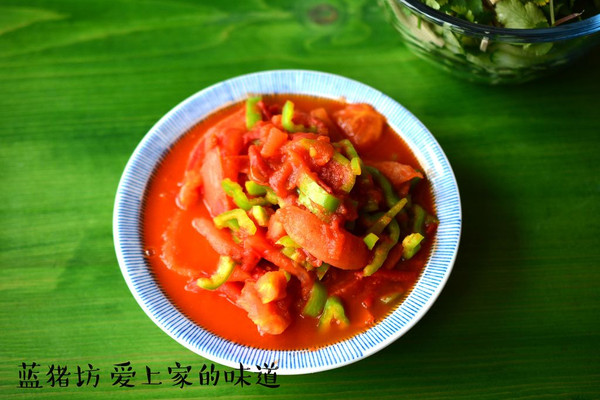 番茄炒青椒