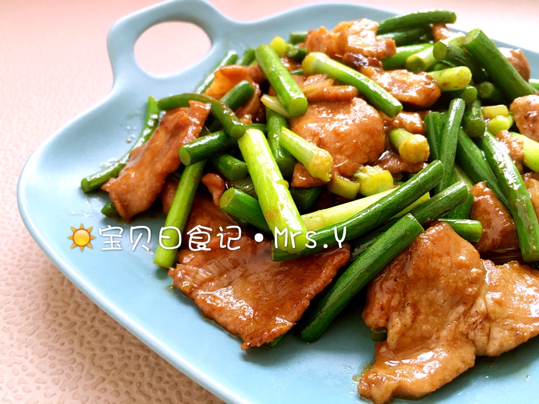 蒜苔小炒肉的做法图解10