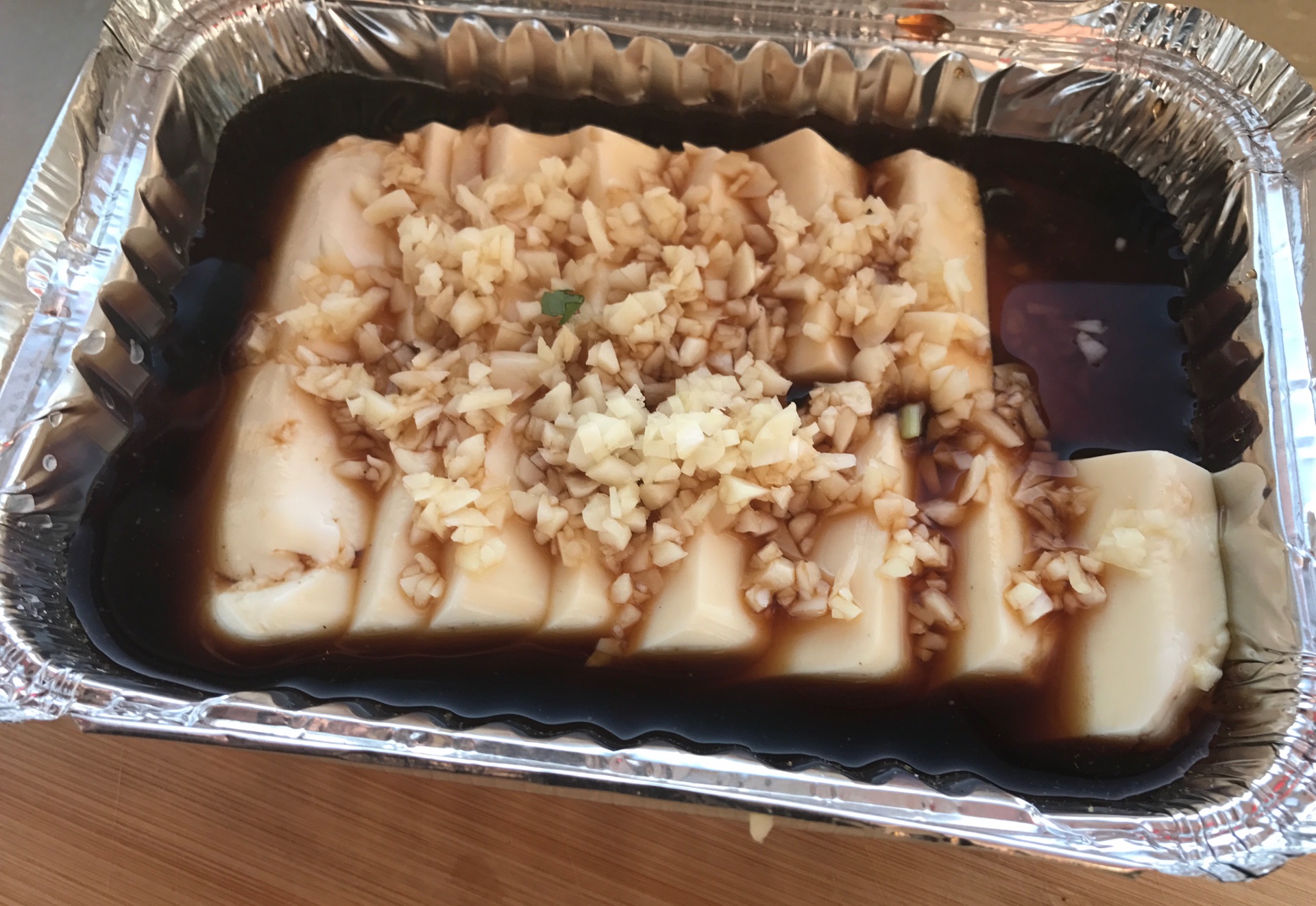 锡纸盒内脂豆腐