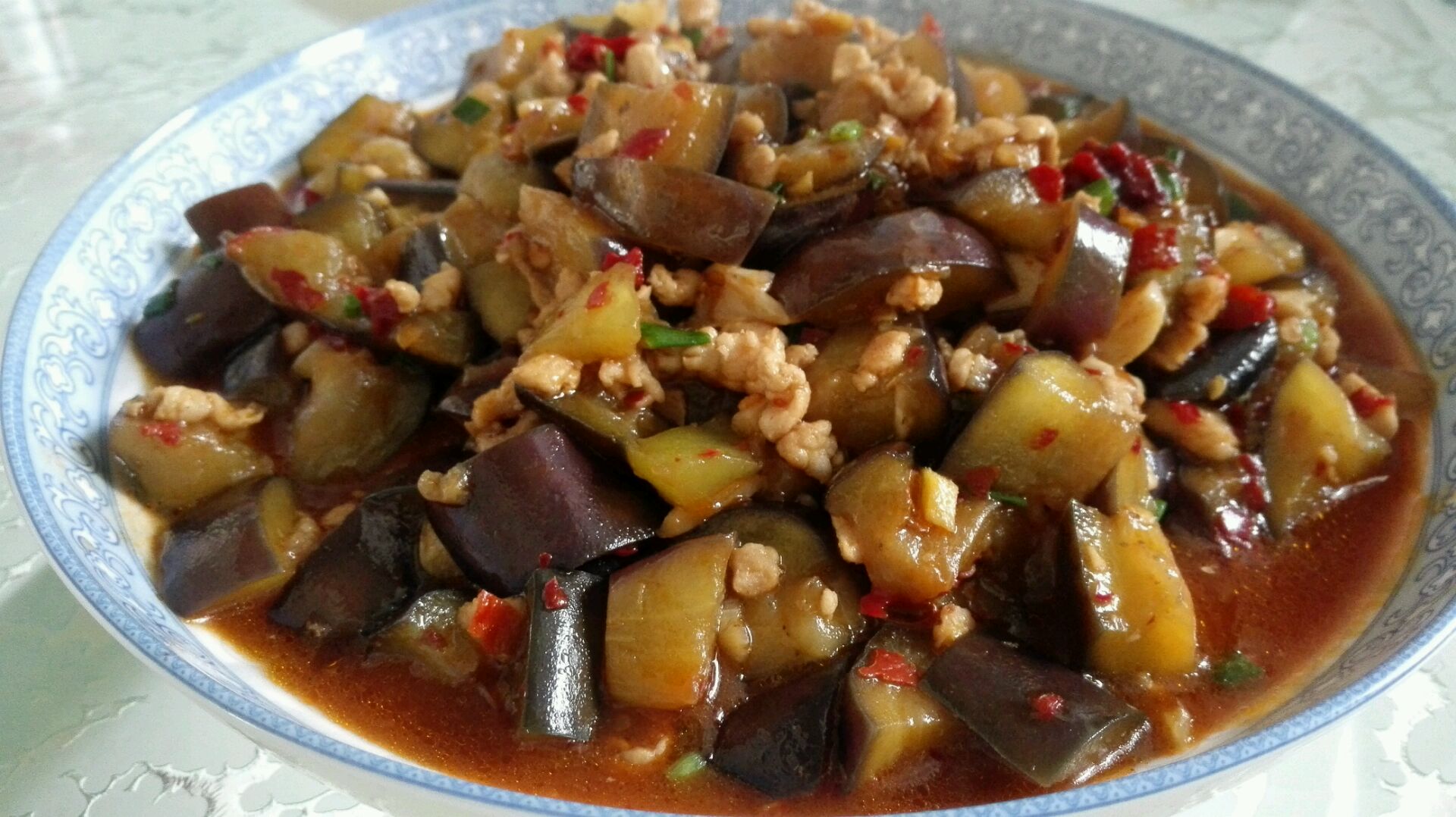 肉末茄子 手绘