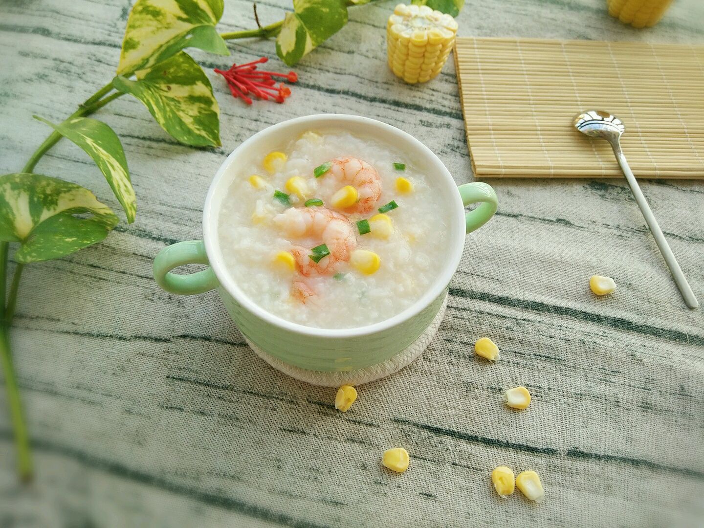 虾仁玉米粥#中粮我买,超模滋料大公开