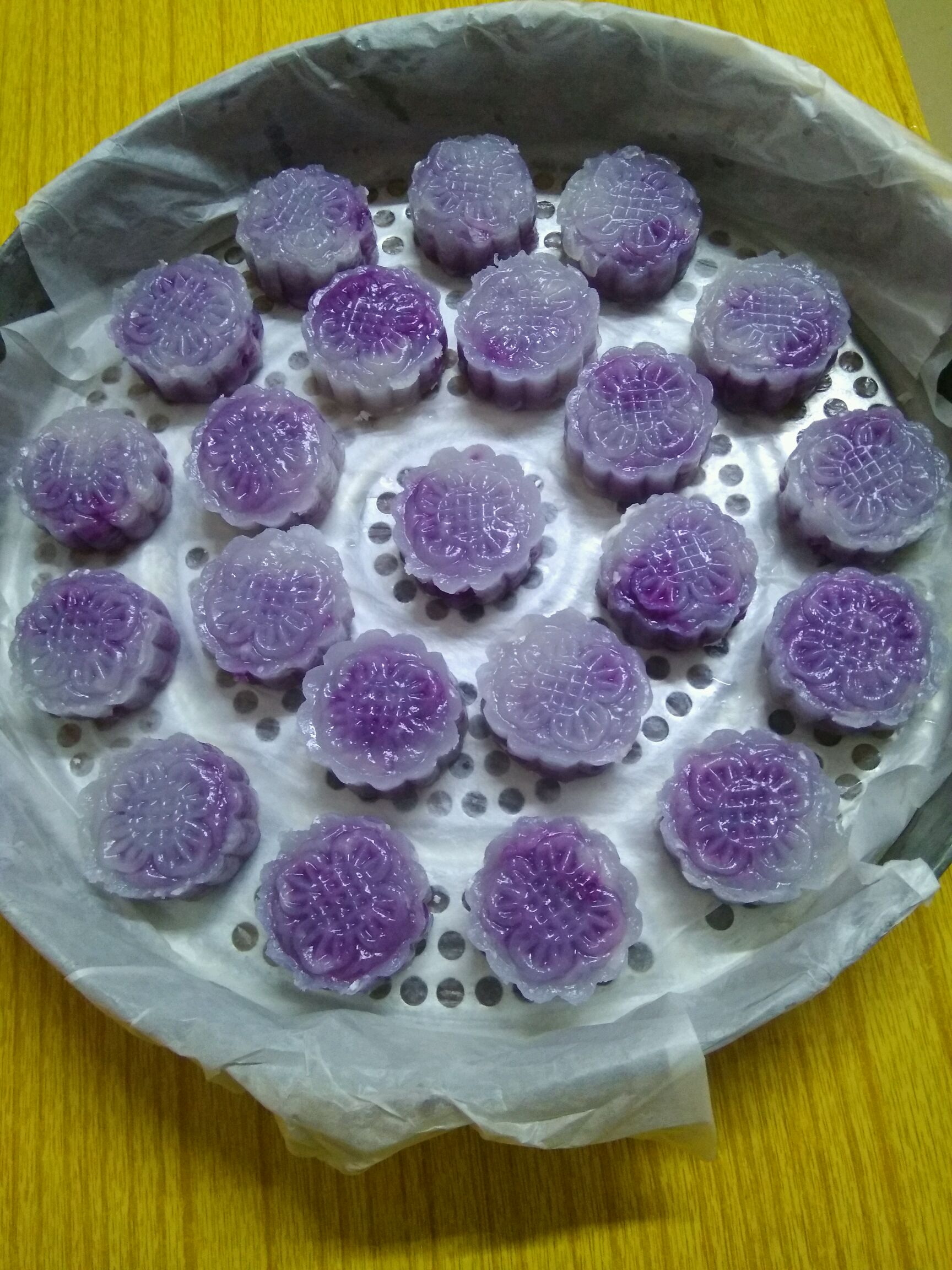 紫薯/奶黄水晶糕的做法图解9