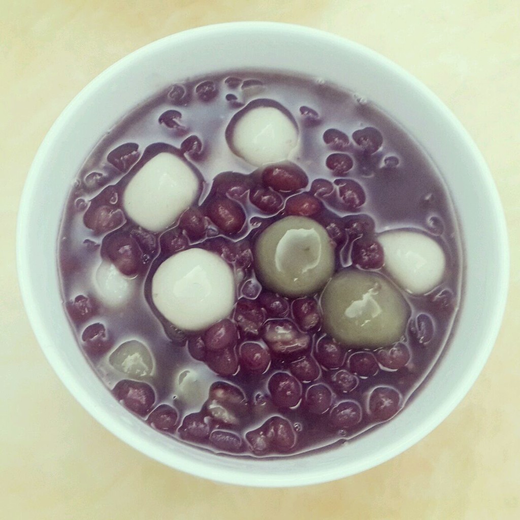 椰香&抹茶小丸子红豆汤