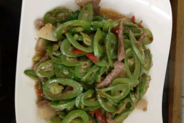 蛇豆角炒五花肉