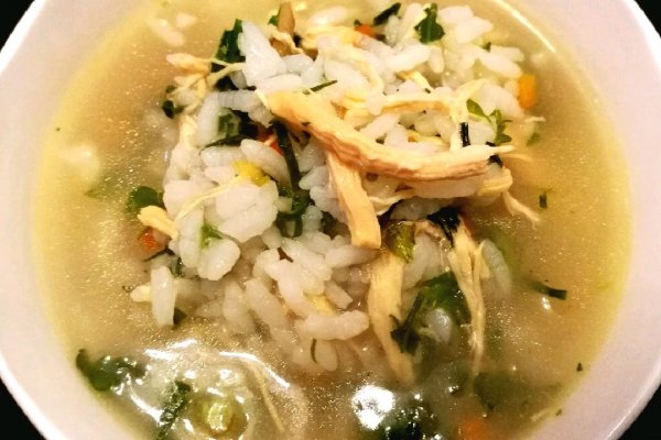 鸡丝荠菜泡饭