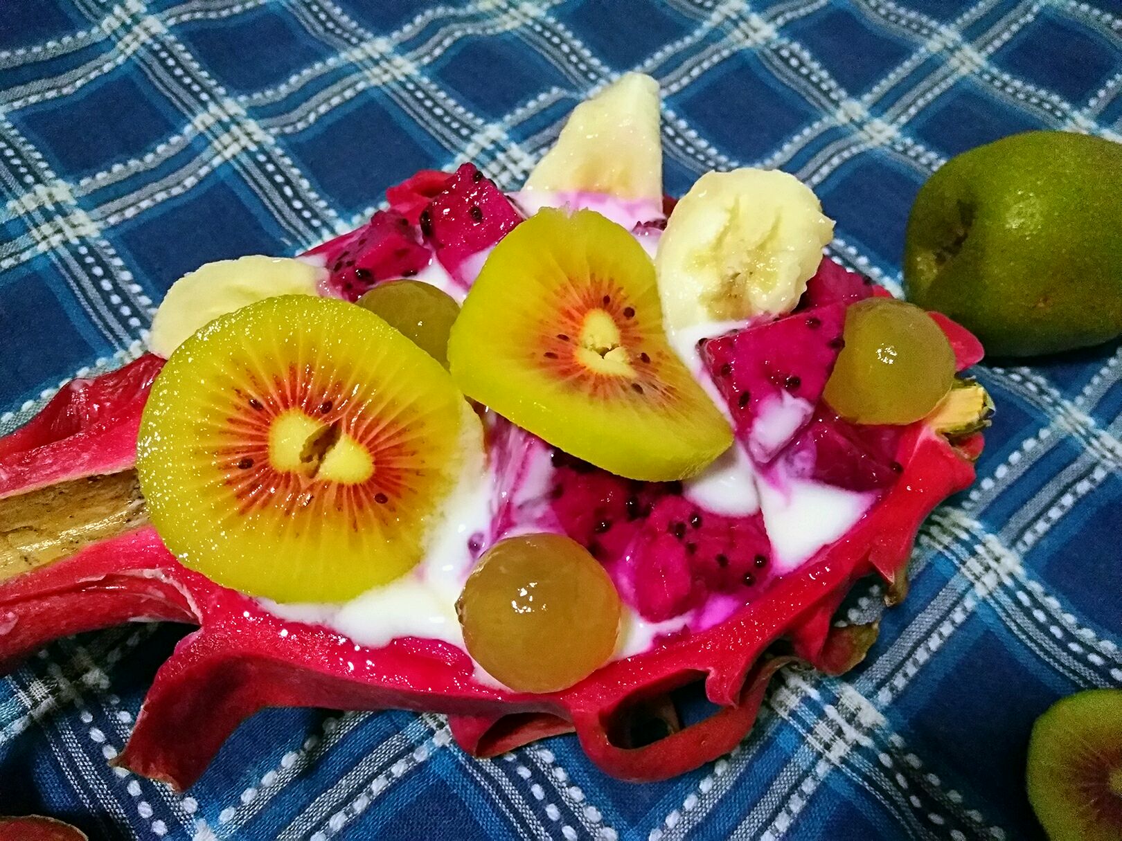 酸奶沙拉火龙果船#厉害了我的零食#的做法图解8