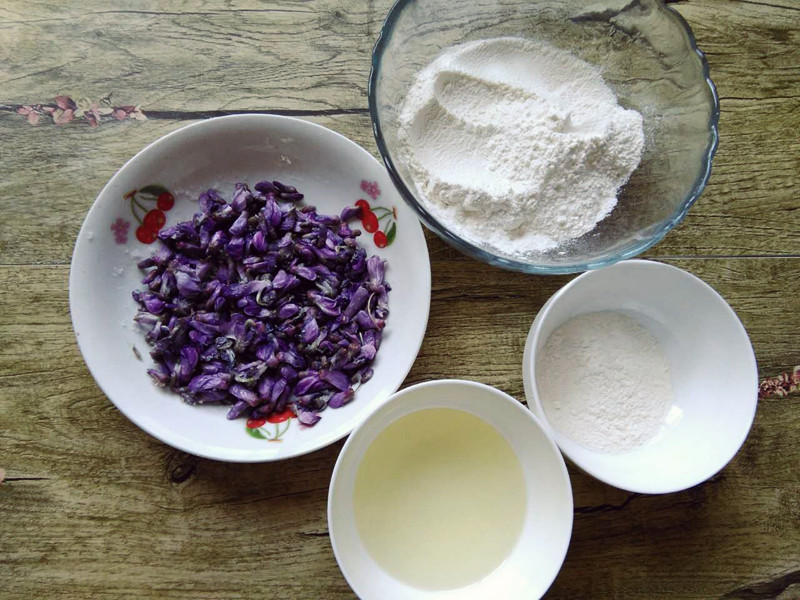 紫藤花饼的做法