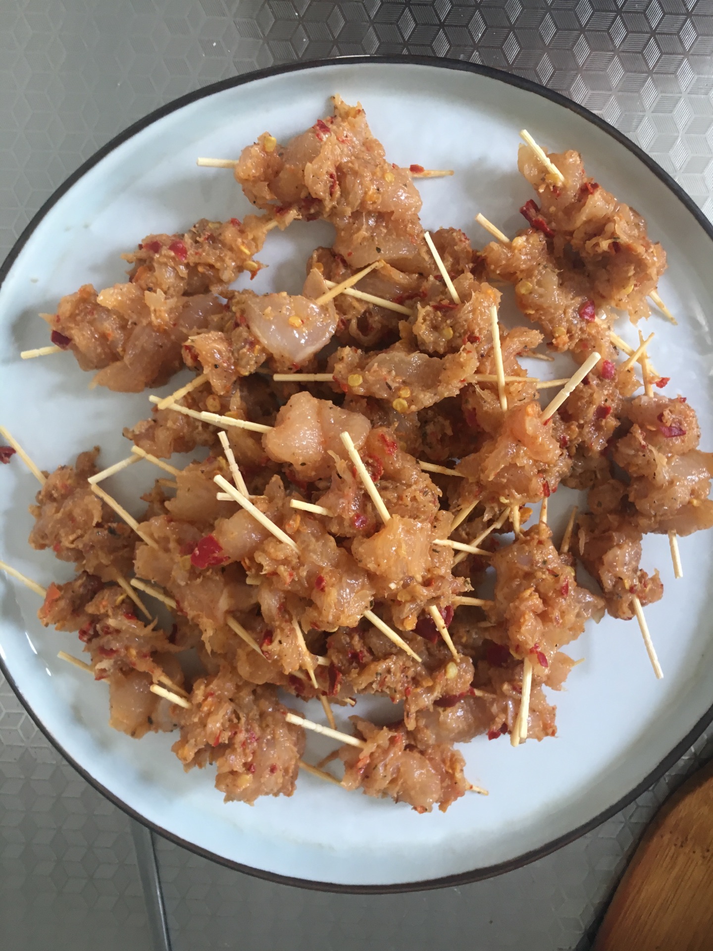 牙签肉(鸡胸肉)的做法图解6