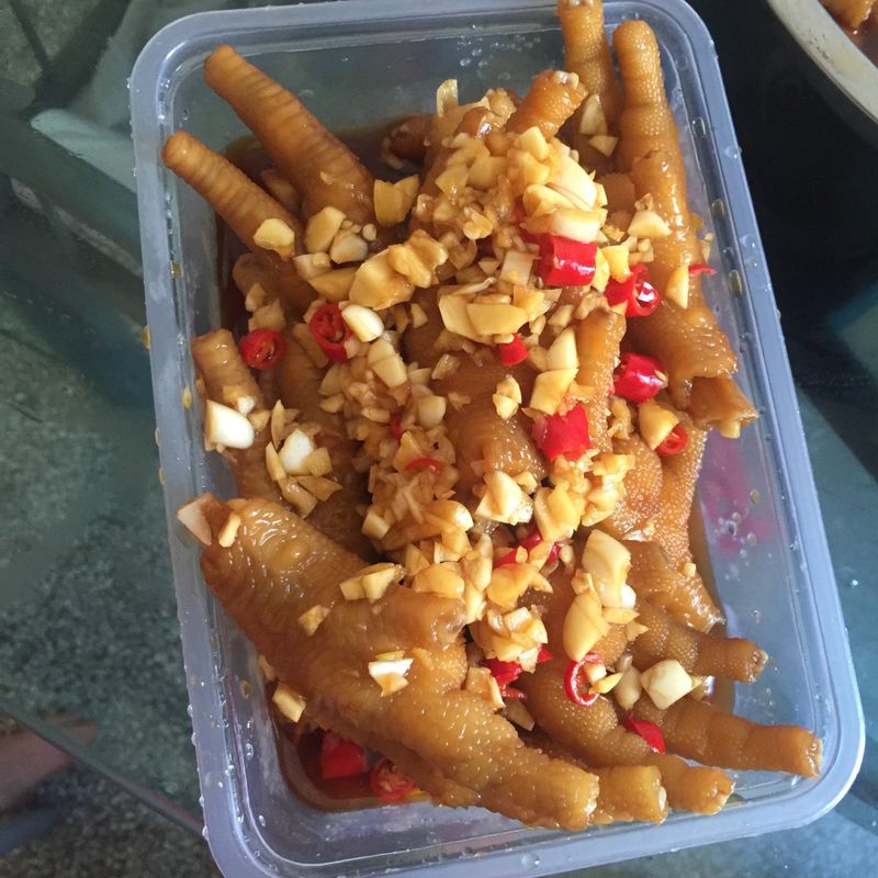 鸡精耗油菜谱蒜蓉和小米切好酸辣鸡爪的做法辣椒本步骤的烟熏肉和清椒怎么做图片