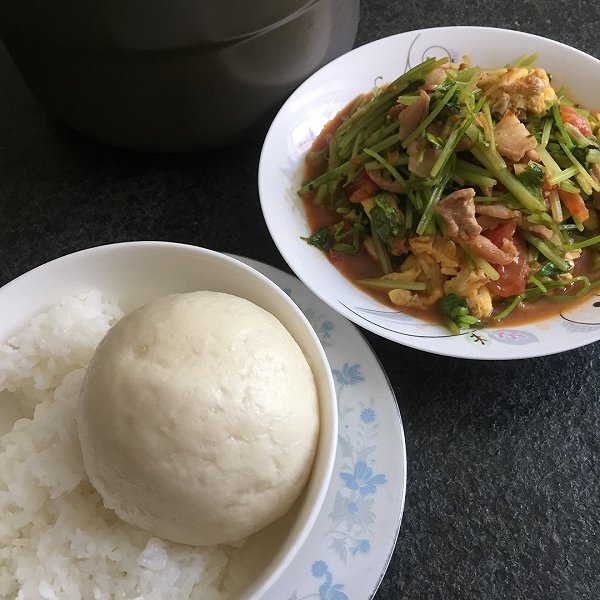 青花瓷燕的一菜一汤米饭馍头做法的学习成果照