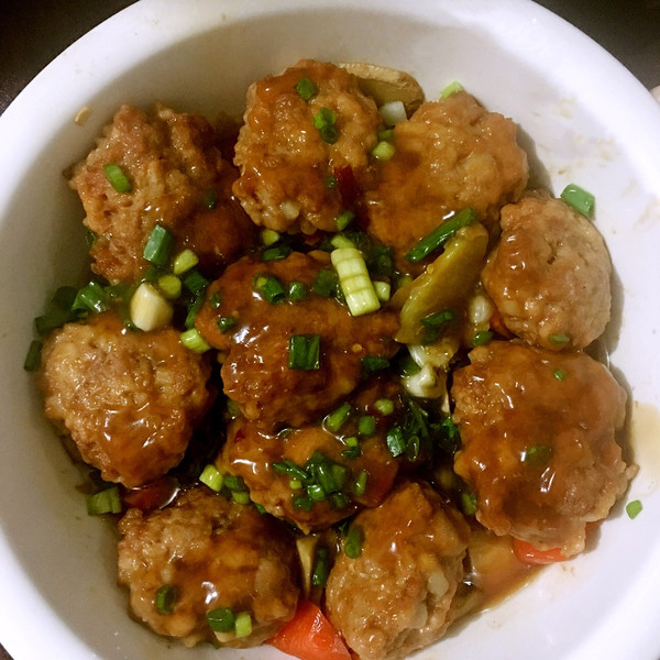 我的美食我的爱好的蒸肉丸子做法的v美食美食照旌德狗肉成果图片