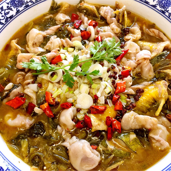 淡蓝的海水的酸菜黄辣丁做法的学习成果照