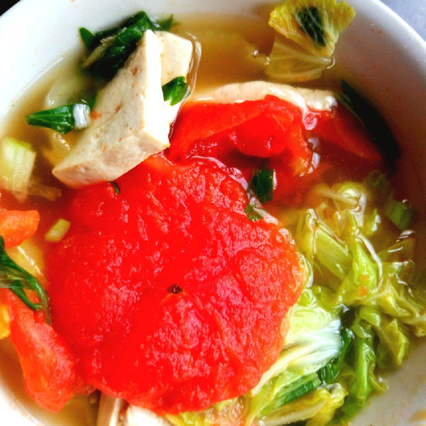 菜豆腐节节的素菜汤做法的学习成果照