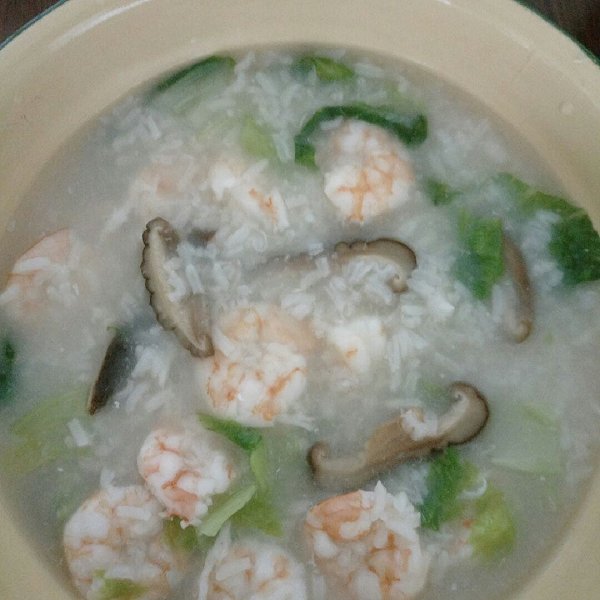 张柯王的虾仁香菇粥做法的学习成果照