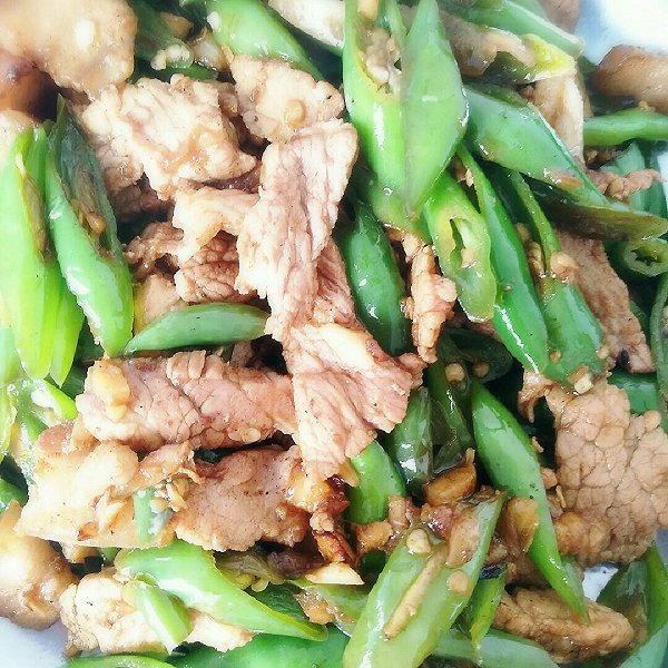 青椒炒肉片