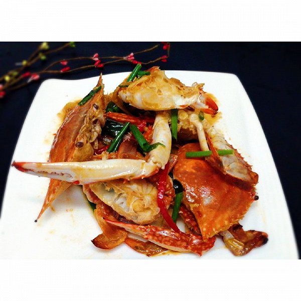 皓皓的厨娘的爆炒螃蟹做法的学习成果照_豆果美食