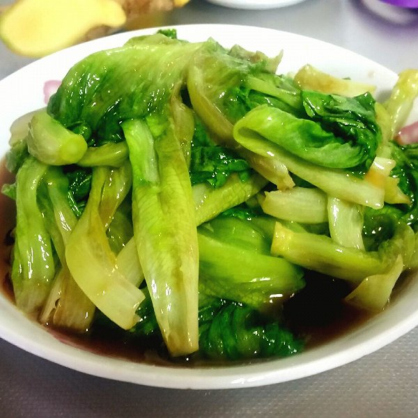 Blackandwhite的耗油生菜做法的学习成果照_豆果美食