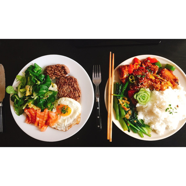 单眼皮黑喵的双人早餐做法的学习成果照