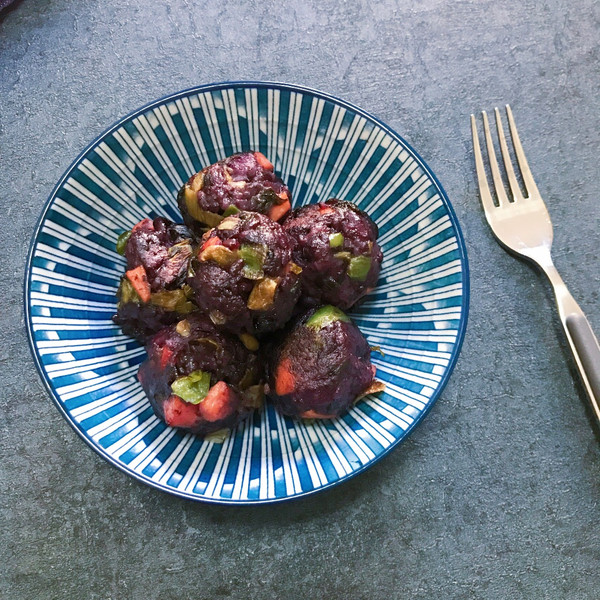 小白领的快手早餐的黑米菜丸子做法的学习成果