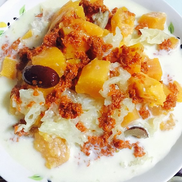 -夏花般绚烂的木瓜炖牛奶做法的学习成果照_豆