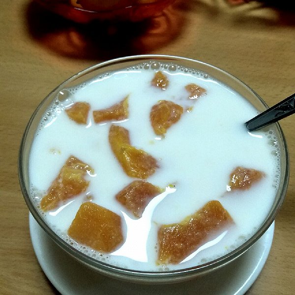 喵小美私房菜的木瓜炖牛奶做法的学习成果照_