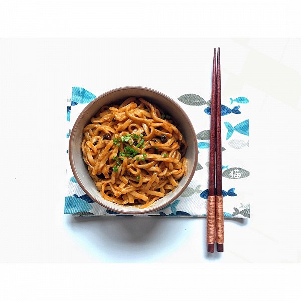 x猫掌柜x的花生酱老干妈拌面做法的学习成果照