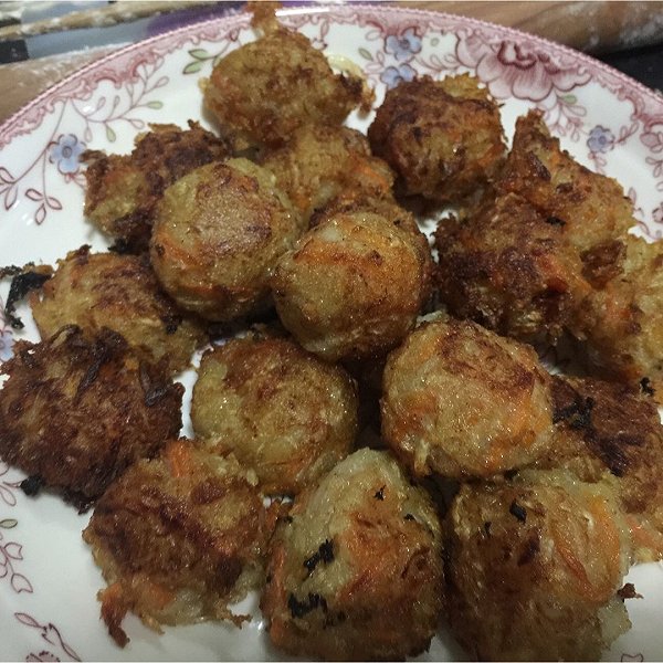 野丸子的灿烂的炸素百合(有嚼劲的素丸子)特色做法羊肉铜梁美食图片