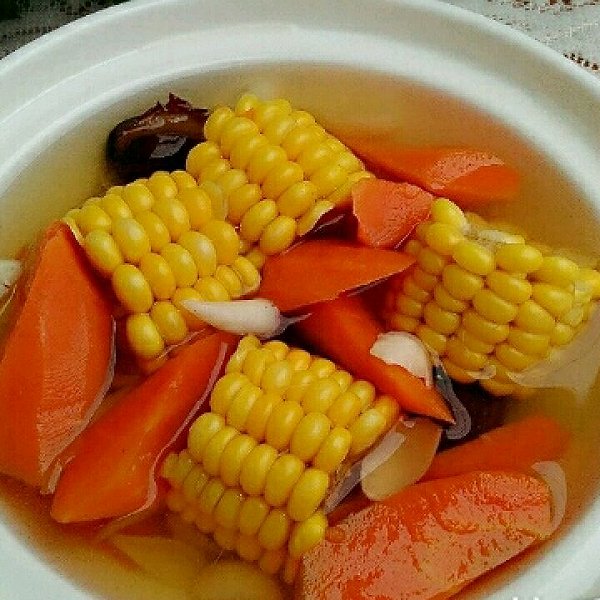 快乐小妖的百合胡萝卜玉米汤做法的学习成果照