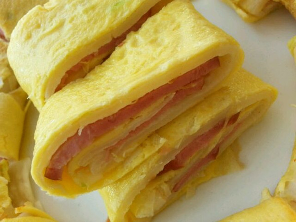 奇*^O^*的早餐蛋饼卷做法的学习成果照