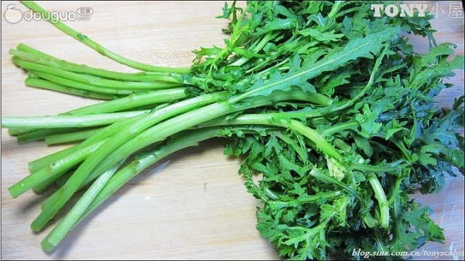 肉末炒蒿菜